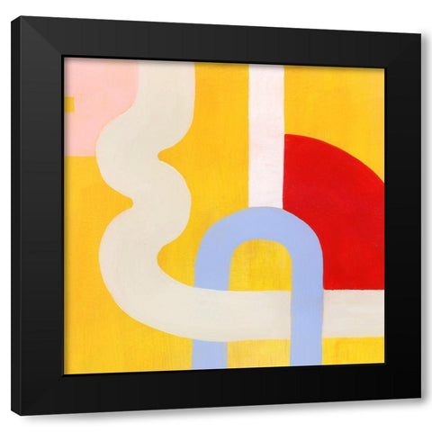 Getting Along I Black Modern Wood Framed Art Print with Double Matting by Popp, Grace
