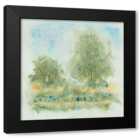 Fluid Landscape I Black Modern Wood Framed Art Print with Double Matting by OToole, Tim