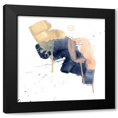 Earthtone Gesture I Black Modern Wood Framed Art Print with Double Matting by Vess, June Erica