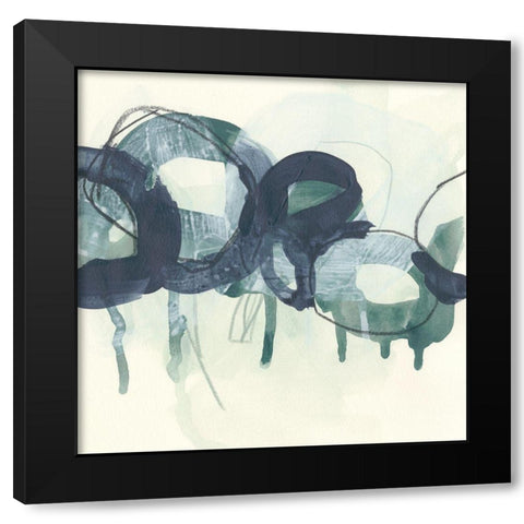 Chainlink Verdigris I Black Modern Wood Framed Art Print by Vess, June Erica