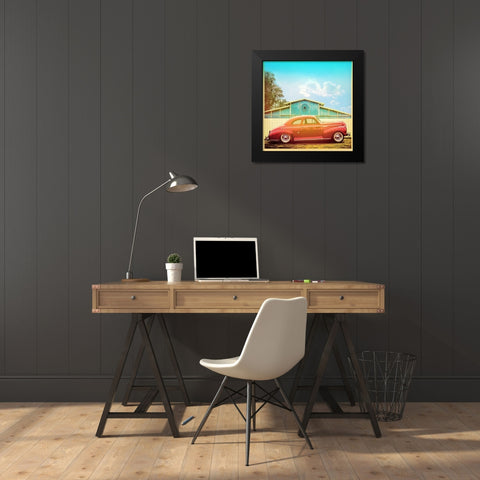 Vintage Ride II Black Modern Wood Framed Art Print by Brown, Thomas
