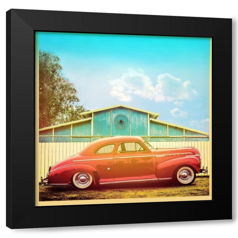 Vintage Ride II Black Modern Wood Framed Art Print with Double Matting by Brown, Thomas