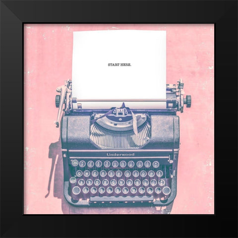 Vintage Office VII Black Modern Wood Framed Art Print by Brown, Thomas