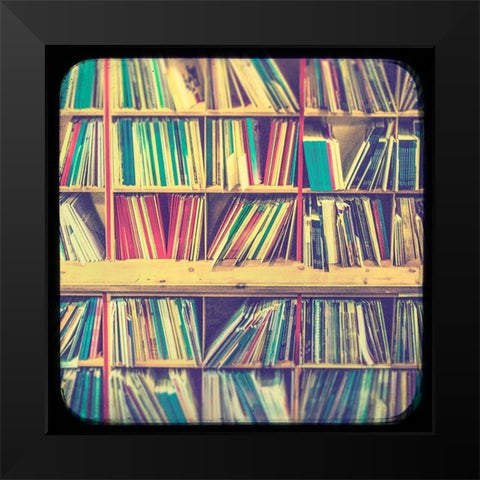 Vintage Office XIV Black Modern Wood Framed Art Print by Brown, Thomas