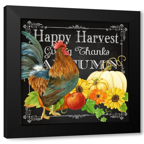 Harvest Greetings III Black Modern Wood Framed Art Print by Maday, Jane