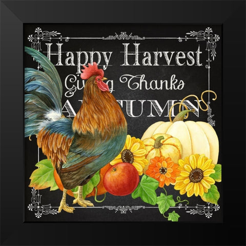 Harvest Greetings III Black Modern Wood Framed Art Print by Maday, Jane