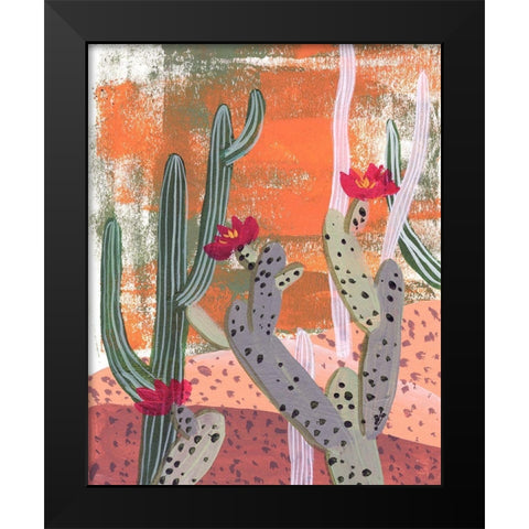 Desert Flowers I Black Modern Wood Framed Art Print by Wang, Melissa