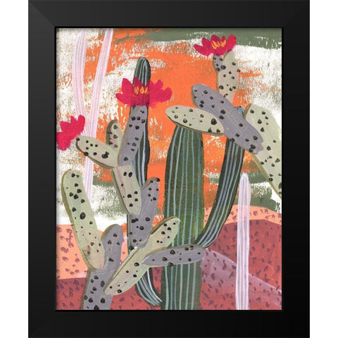 Desert Flowers III Black Modern Wood Framed Art Print by Wang, Melissa