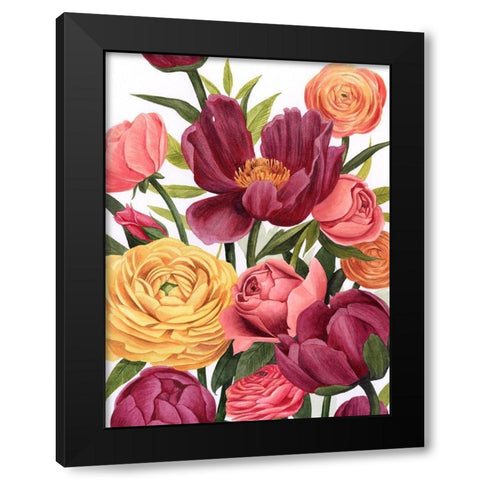 Balmy Blooms I Black Modern Wood Framed Art Print by Popp, Grace
