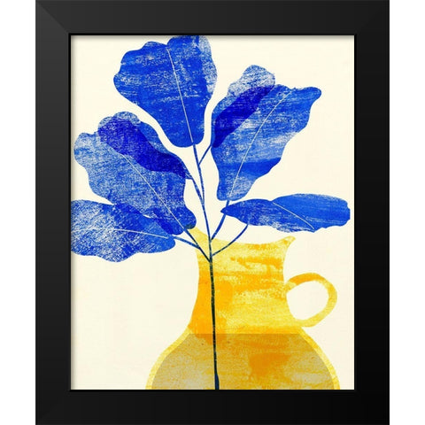 Florero Amarillo II Black Modern Wood Framed Art Print by Wang, Melissa