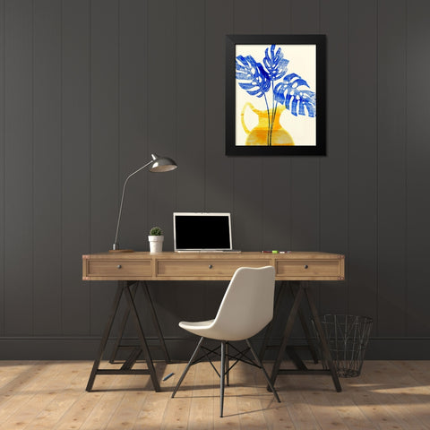 Florero Amarillo III Black Modern Wood Framed Art Print by Wang, Melissa