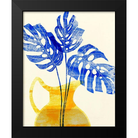 Florero Amarillo III Black Modern Wood Framed Art Print by Wang, Melissa