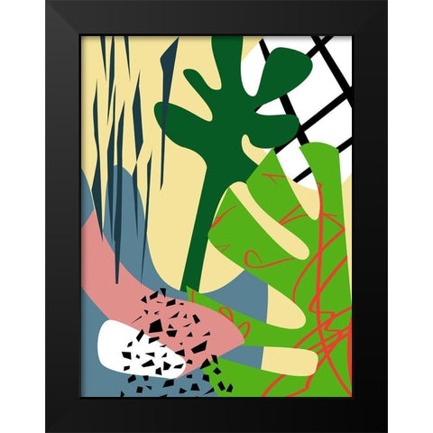 Tropical Series II Black Modern Wood Framed Art Print by Wang, Melissa