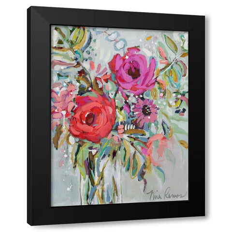 Blooming in Sunshine I Black Modern Wood Framed Art Print with Double Matting by Ramos, Nina