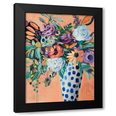 Blooming in Sunshine II Black Modern Wood Framed Art Print by Ramos, Nina