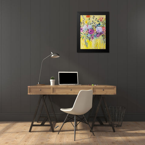 Blooming in Sunshine III Black Modern Wood Framed Art Print by Ramos, Nina