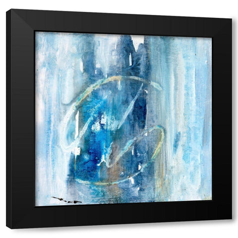 Circle of Love Black Modern Wood Framed Art Print by Combs, Joyce