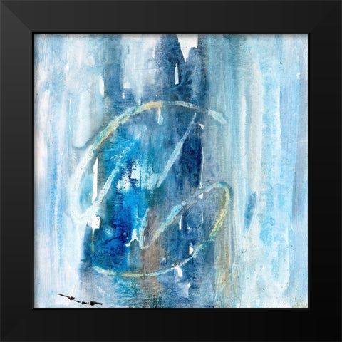 Circle of Love Black Modern Wood Framed Art Print by Combs, Joyce