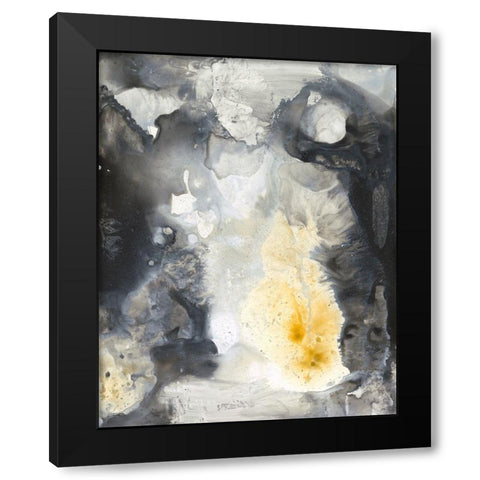 Iris Abstract I Black Modern Wood Framed Art Print by Combs, Joyce