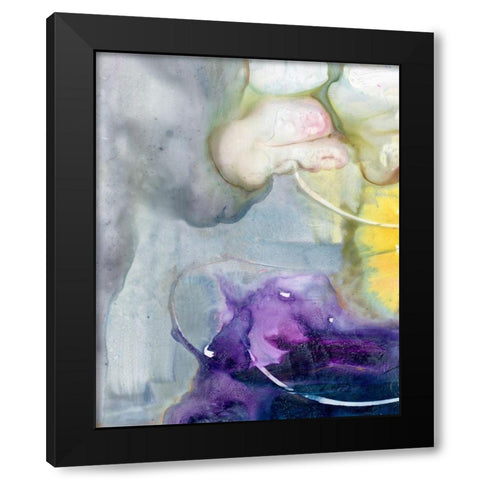 Floating Colors II Black Modern Wood Framed Art Print by Combs, Joyce