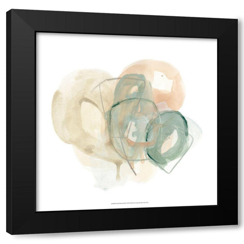 Pastel Theorem III Black Modern Wood Framed Art Print with Double Matting by Vess, June Erica