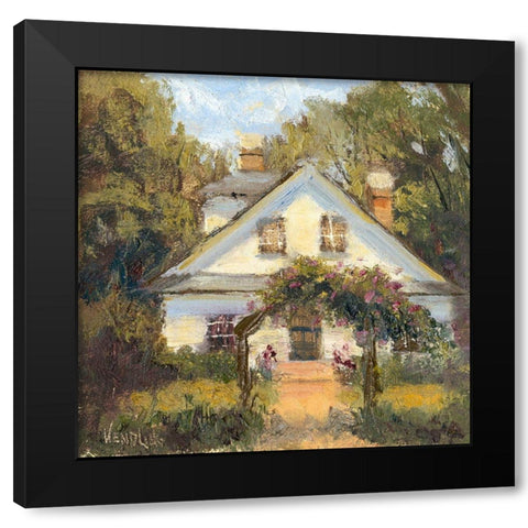 Sweet Cottage II Black Modern Wood Framed Art Print by Wendling, Marilyn