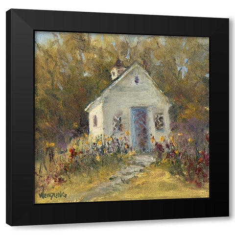 Sweet Cottage III Black Modern Wood Framed Art Print with Double Matting by Wendling, Marilyn