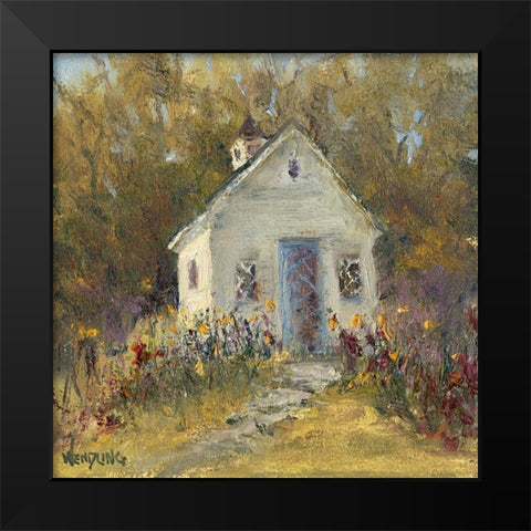 Sweet Cottage III Black Modern Wood Framed Art Print by Wendling, Marilyn