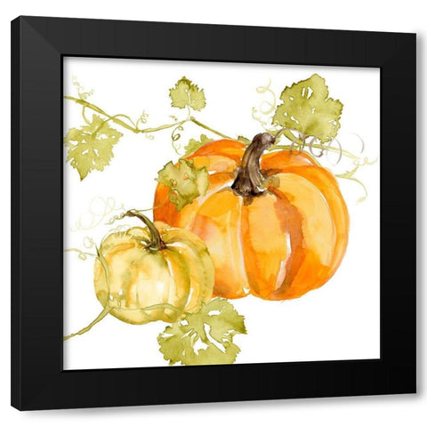 Watercolor Harvest I Black Modern Wood Framed Art Print with Double Matting by Goldberger, Jennifer
