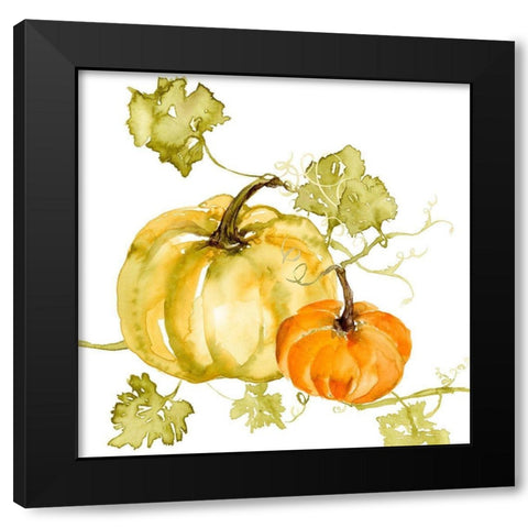 Watercolor Harvest II Black Modern Wood Framed Art Print with Double Matting by Goldberger, Jennifer