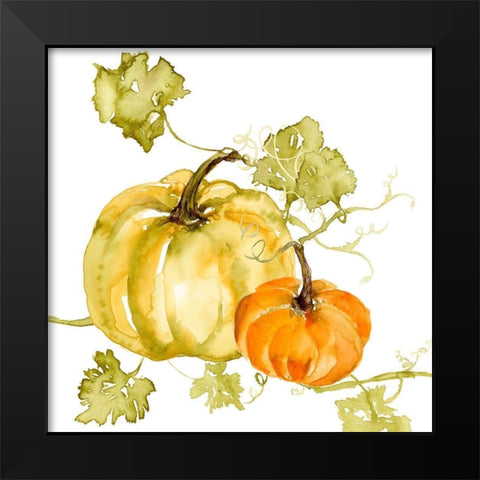 Watercolor Harvest II Black Modern Wood Framed Art Print by Goldberger, Jennifer