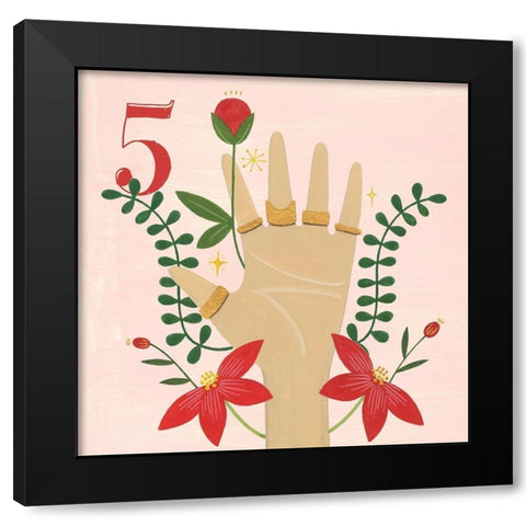 Twelve Days V Black Modern Wood Framed Art Print by Popp, Grace