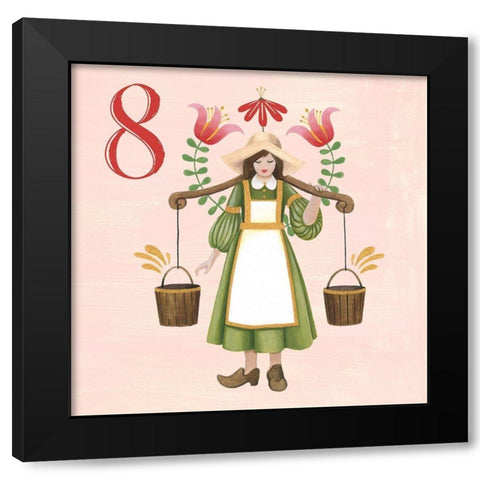 Twelve Days VIII Black Modern Wood Framed Art Print with Double Matting by Popp, Grace