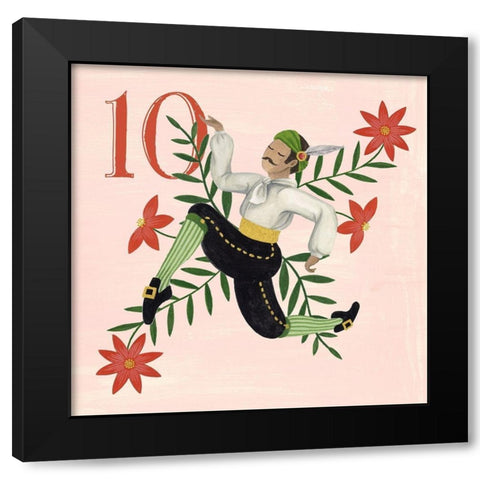 Twelve Days X Black Modern Wood Framed Art Print by Popp, Grace