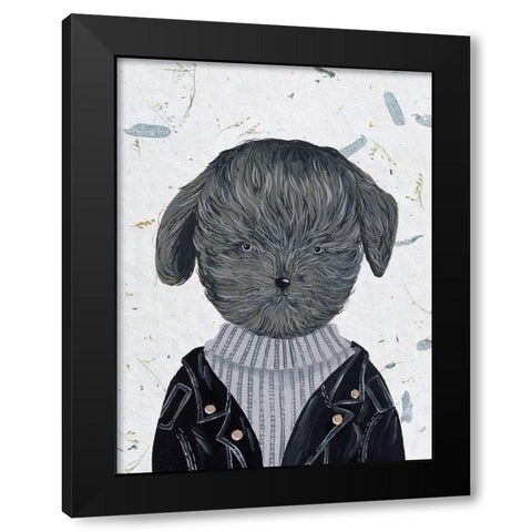 Hip Dog I Black Modern Wood Framed Art Print with Double Matting by Wang, Melissa