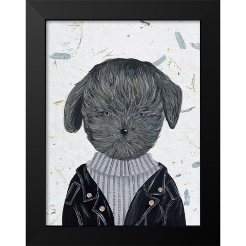 Hip Dog I Black Modern Wood Framed Art Print by Wang, Melissa