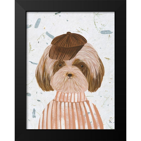 Hip Dog II Black Modern Wood Framed Art Print by Wang, Melissa