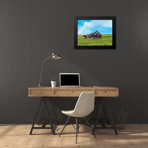 Barn Scene II Black Modern Wood Framed Art Print by McLoughlin, James