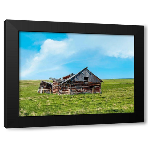 Barn Scene II Black Modern Wood Framed Art Print with Double Matting by McLoughlin, James