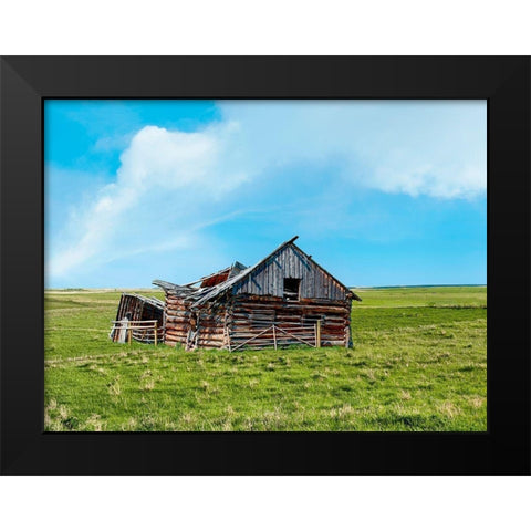 Barn Scene II Black Modern Wood Framed Art Print by McLoughlin, James