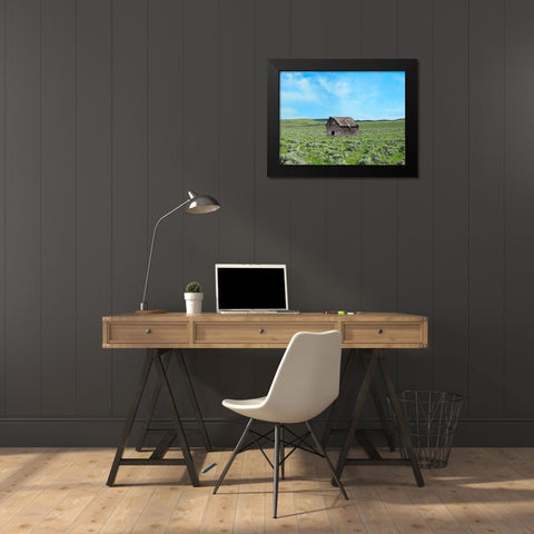 Barn Scene III Black Modern Wood Framed Art Print by McLoughlin, James