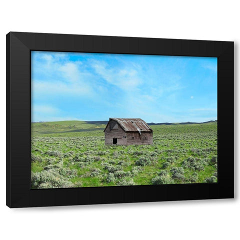 Barn Scene III Black Modern Wood Framed Art Print with Double Matting by McLoughlin, James