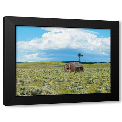 Barn Scene IV Black Modern Wood Framed Art Print with Double Matting by McLoughlin, James