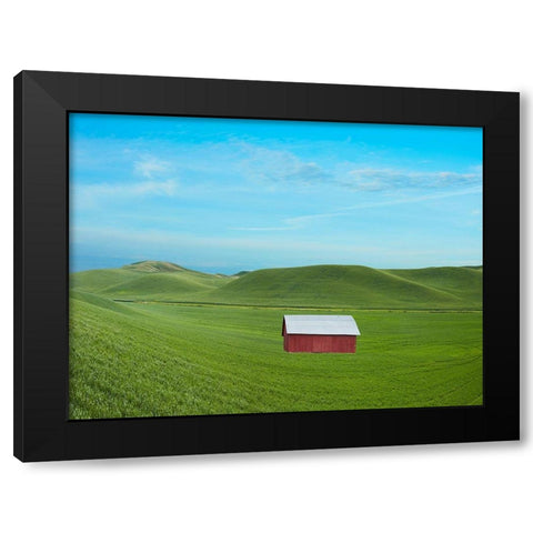 Barn Scene VI Black Modern Wood Framed Art Print with Double Matting by McLoughlin, James