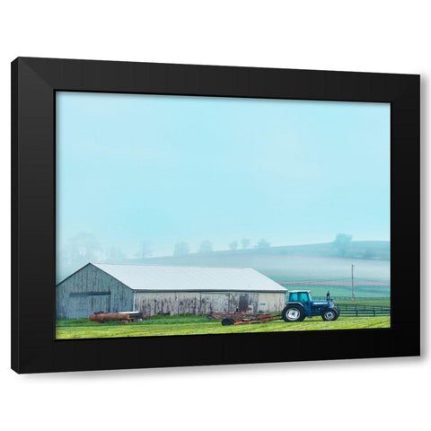 Barn Scene VII Black Modern Wood Framed Art Print with Double Matting by McLoughlin, James