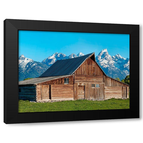 Barn Scene X Black Modern Wood Framed Art Print by McLoughlin, James