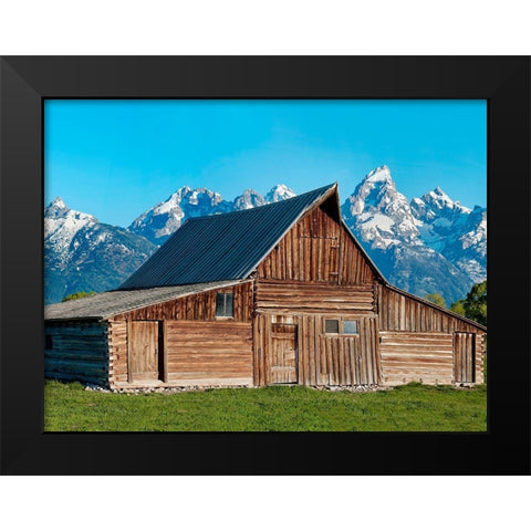 Barn Scene X Black Modern Wood Framed Art Print by McLoughlin, James