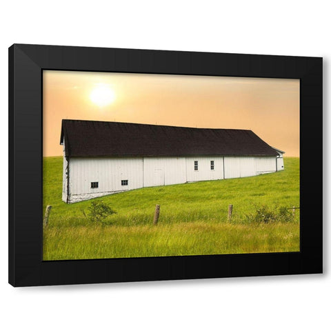 Barn Scene XIV Black Modern Wood Framed Art Print with Double Matting by McLoughlin, James
