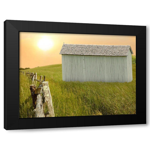 Barn Scene XVII Black Modern Wood Framed Art Print by McLoughlin, James