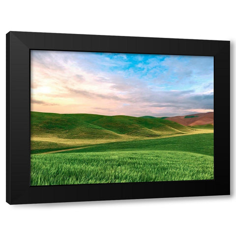 Farmscape Photo V Black Modern Wood Framed Art Print with Double Matting by McLoughlin, James